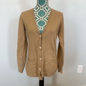 Gap Button Cardigan V-Neck Camel medium